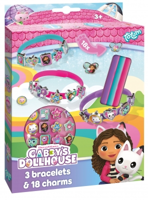 Творчески комплект, Totum, Gabby′s Dollhouse, Направи сам гривни, 3 броя