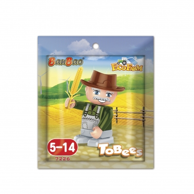 Constructor, BanBao, Minifigure, Farmer, 4 cm