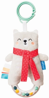 Baby soft rattle, Taf Toys, Paul the Bear, 11.5 x 25 x 4 cm