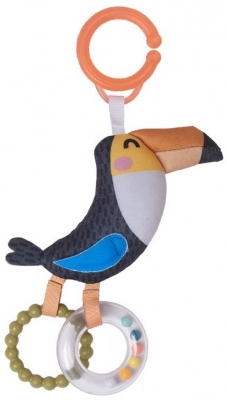 Бебешка мека дрънкалка, Taf Toys, Тукан, 18 см