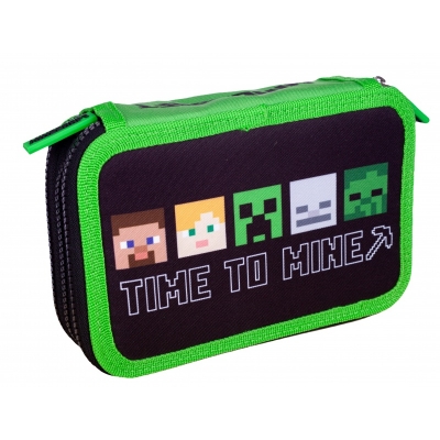 Ученически несесер, Astra, MINECRAFT, AC3 Jumbo, Alex & Steven, Без аксесоари, 20 x 13.5 x 6 см