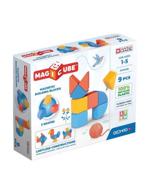 Magnetic Constructor, Geomag, Magicube, Animals, 9 pieces