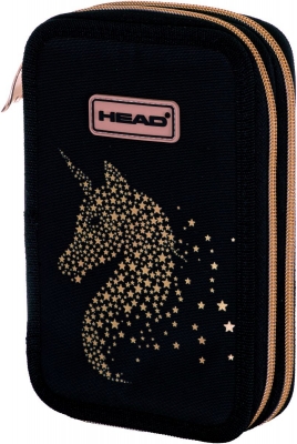 School bag, Head, Golden Unicorn, 20.5 x 13 x 4.5 cm