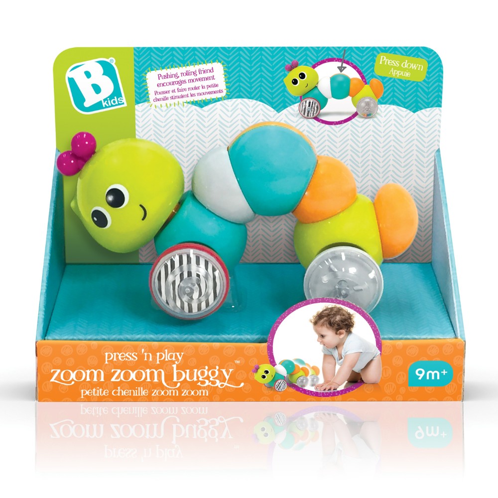 Jucărie pentru bebeluși, Infantino, B Kids, mașină Caterpillar