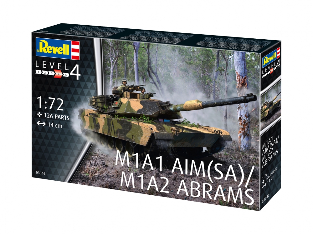 Macheta militara, Revell, M1A1 AIM(SA)/ M1A2 Abrams, 126 piese