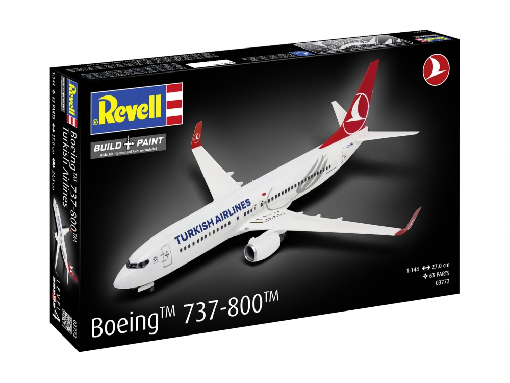 Machetă de asamblare, Revell, Boeing 737-800 Turkish Airlines, 63 de piese