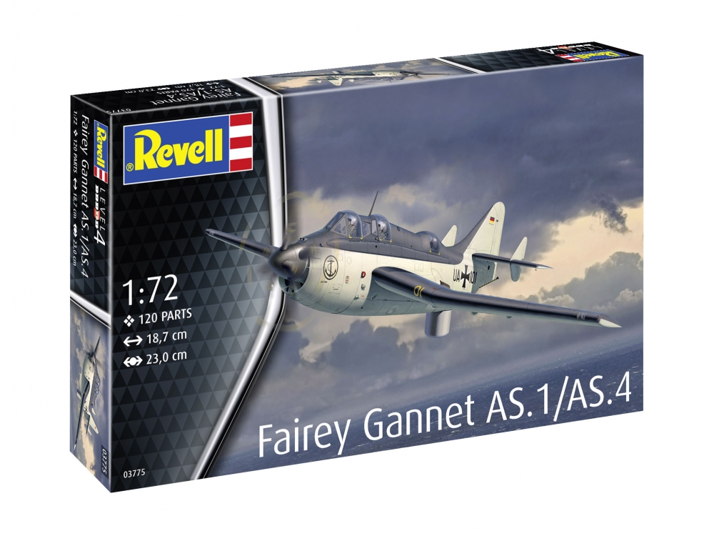 Model avion Fairey Gannet AS.1/AS.4 Revell 1/72 plastic