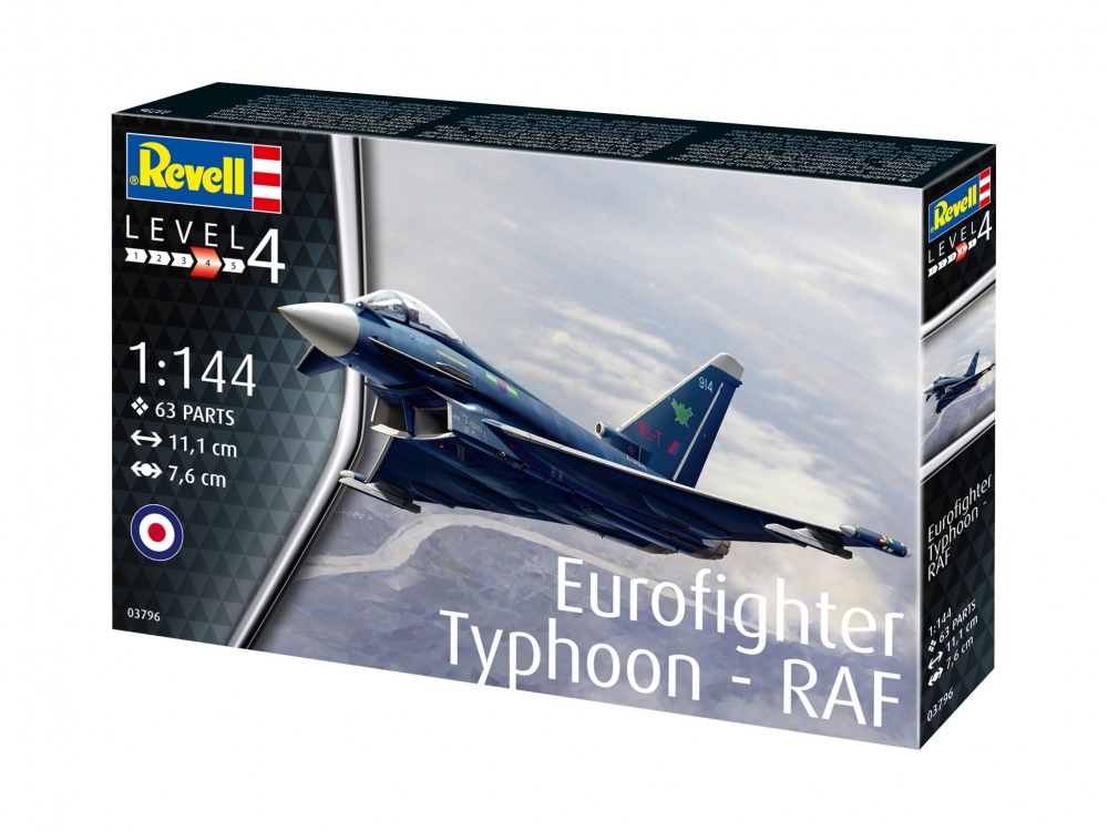 Aeromodel de construit, Revell, Eurofighter Typhoon RAF, 63 piese
