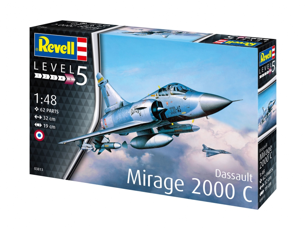 Model de asamblare, Revell, Dassault Mirage 2000C, 62 piese
