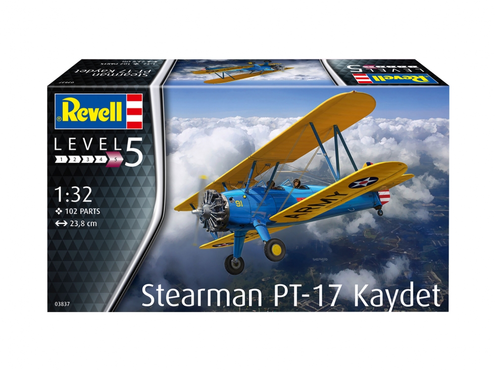 Aeromodel de construit, Revell, Stearman PT-17 Kaydet, 102 piese