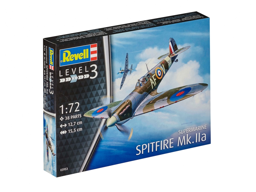 Machetă de asamblare, Revell, avion de vânătoare Spitfire Mk.IIa, 38 de piese