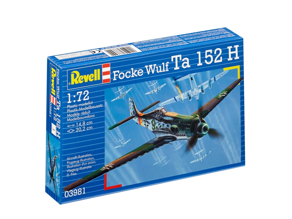 Machetă de asamblare, Revell, avion de vânătoare Focke Wulf Ta 152 H, 39 de piese