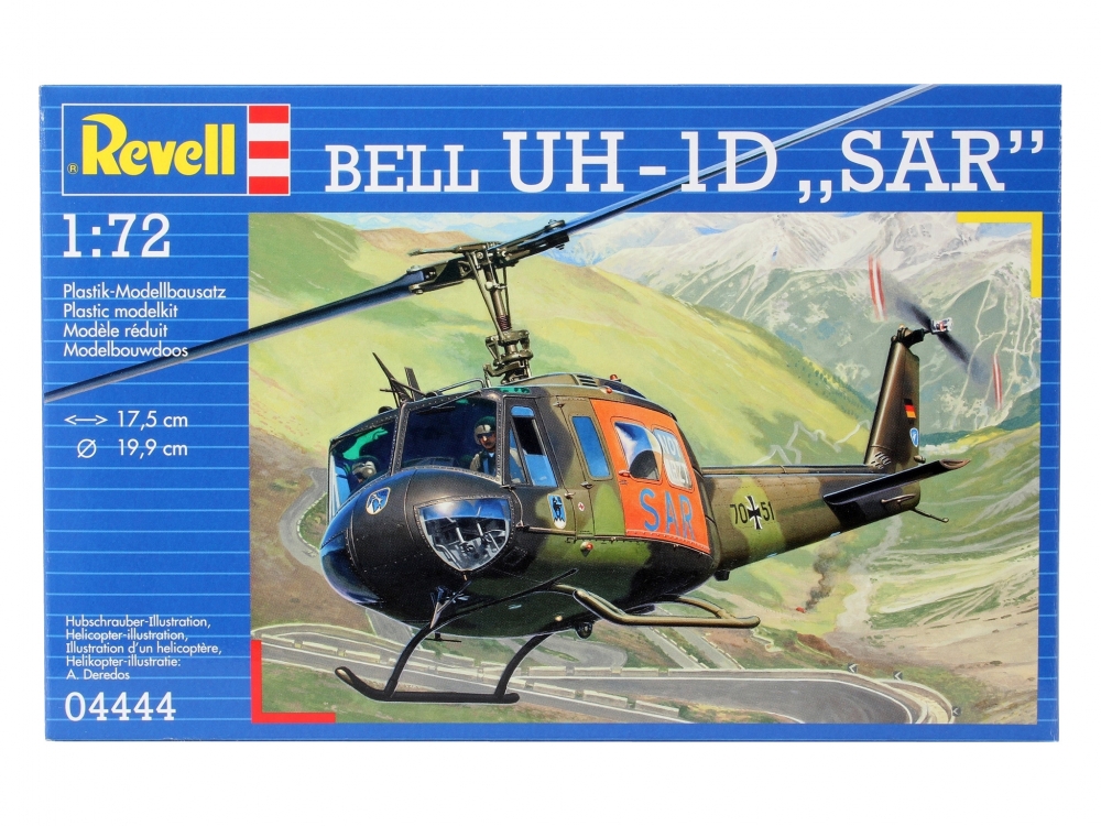 Model de asamblare, Revell, elicopter Bell UH-1D SAR, 115 piese