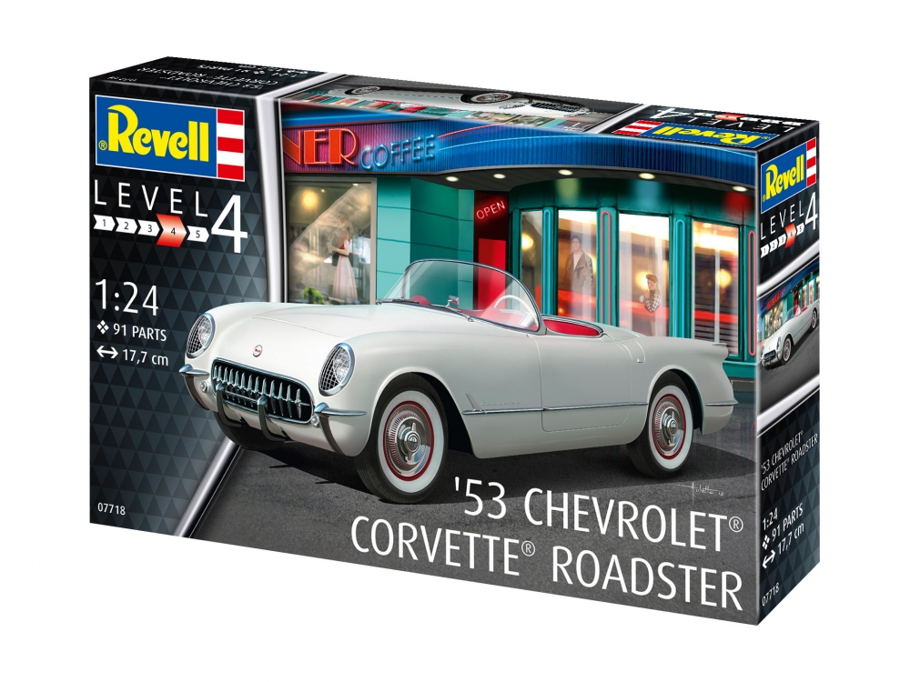Macheta de asamblat, Revell, 1953 Corvette Roadster, 91 piese