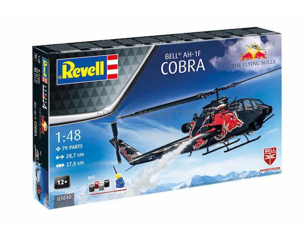 Model asamblat, Revell, Set Cadou, Elicopter Flying Bulls AH-1F Cobra, cu accesorii