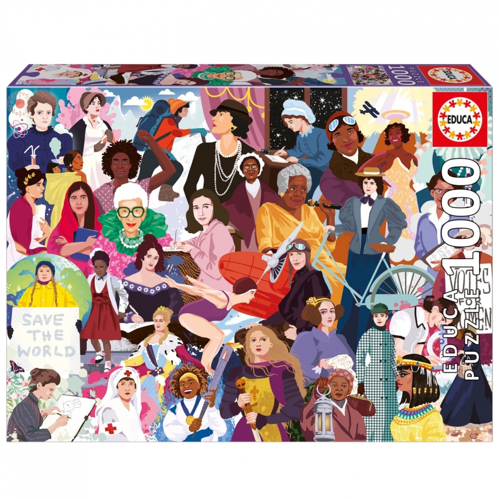 Puzzle, Educa, Femei Iconice, 1000 de piese