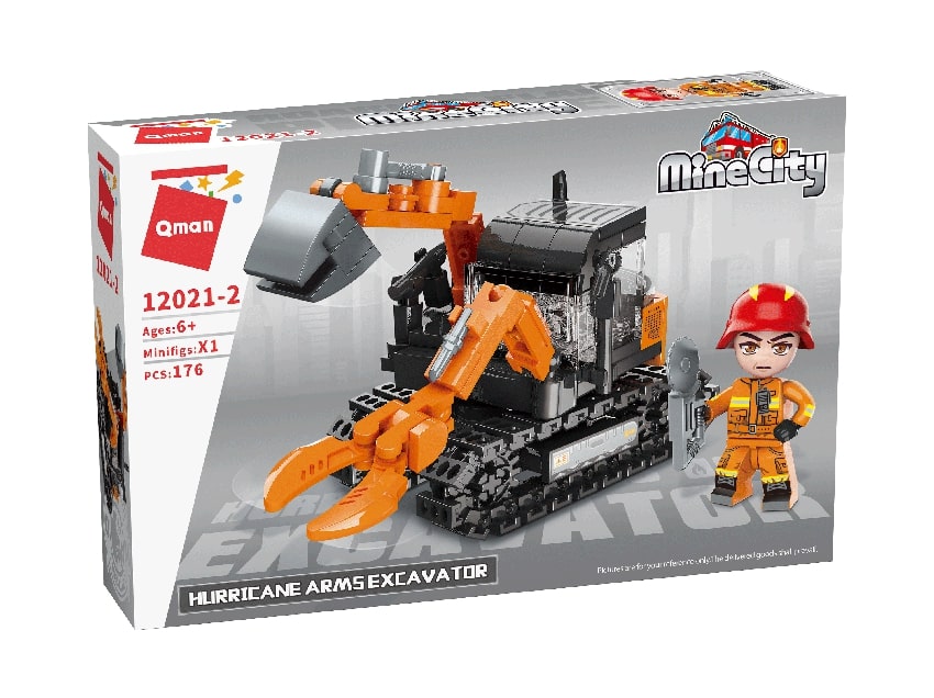 Set constructie, Qman, MineCity, Excavator de salvare, 176 piese
