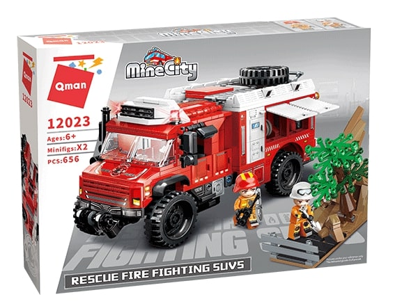 Set constructie, Qman, MineCity, Fire Command, 656 piese