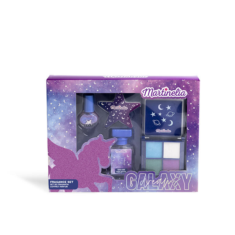 Set, Martinelia, Apa de toaleta, Fard de ochi si lac de unghii, Vise galactice, 3 piese