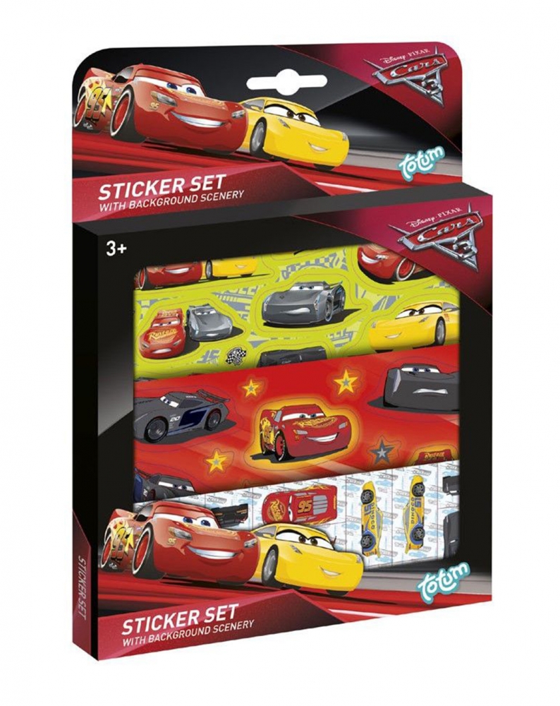 Set creativ, Totum, Cars 3, Decoreaza-te cu autocolante