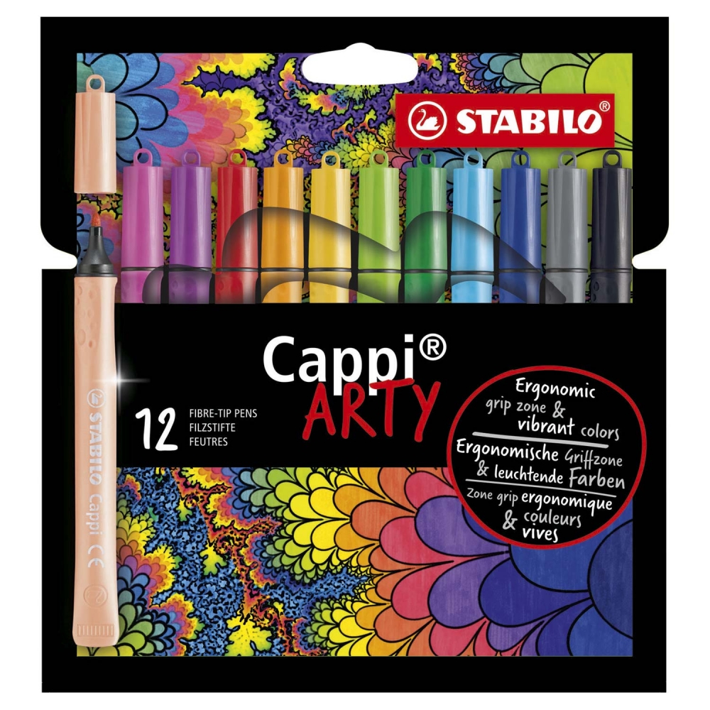Set carioci, Stabilo, Cappi Arty, 12 culori