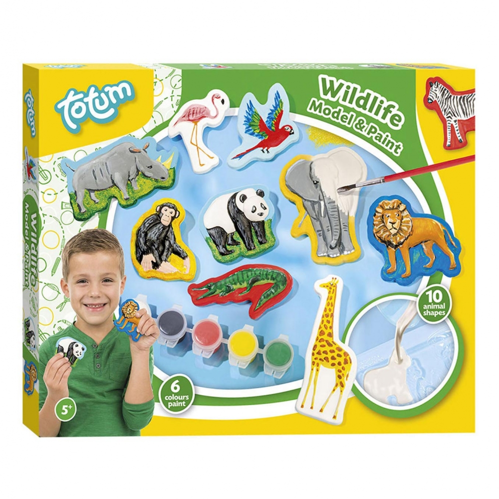 Set creativ, Totum, Modelati si pictati animale salbatice