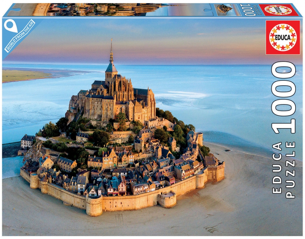  Puzzle, Educa, Castelul Mont Saint Michel, 1000 piese
