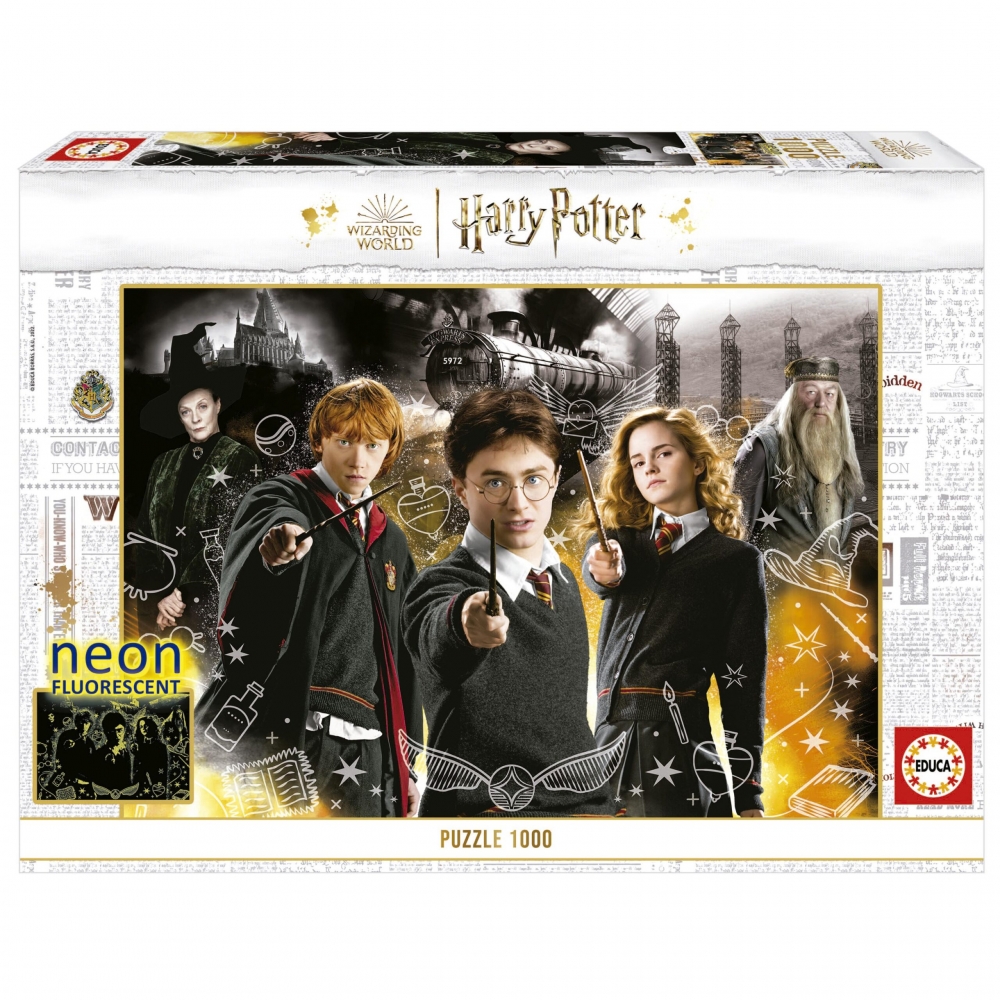 Puzzle 1000 piese neon Harry Potter Educa 19488