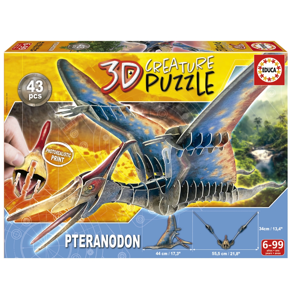 Puzzle, Educa, Pteranodon 3D, 43 piese