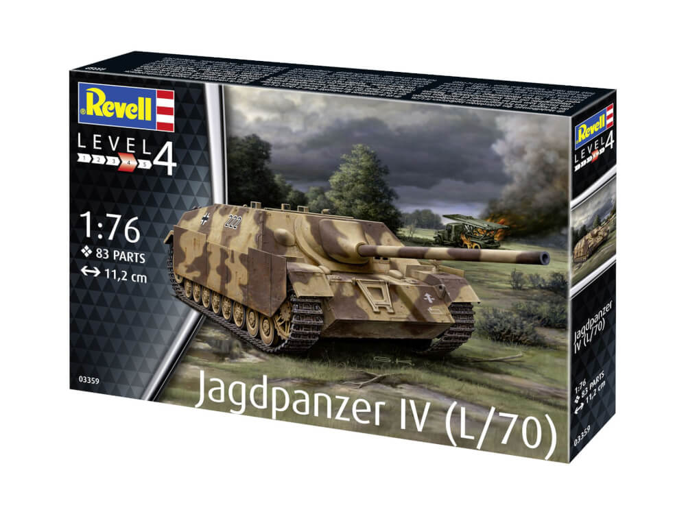 Macheta Jagdpanzer IV (L/70), 11.2 cm, 83 piese, revell