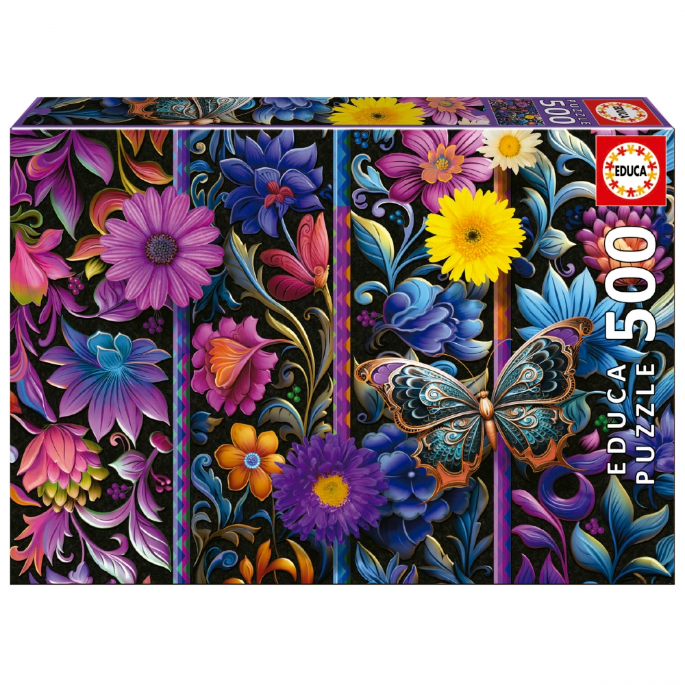 Puzzle, Educa, Flori inflorite, 500 piese