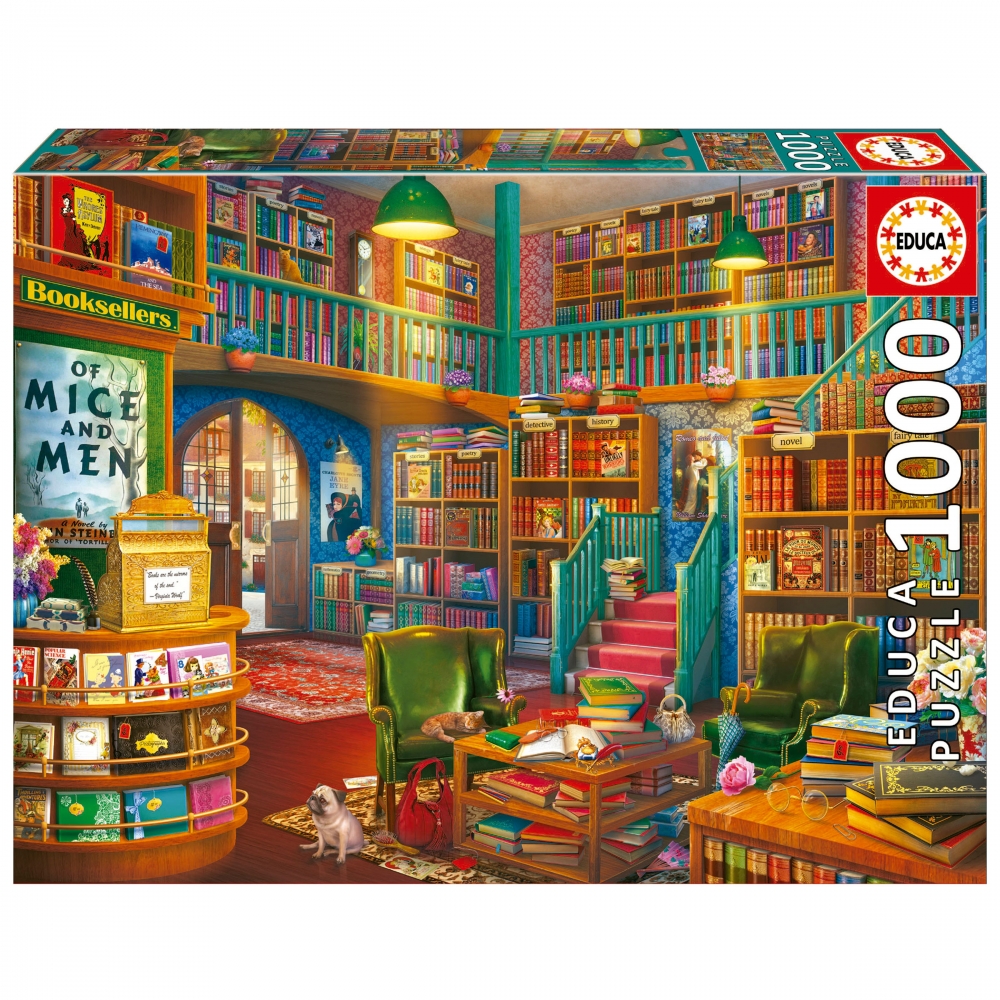 Puzzle, Educa, Librarie Minunata, 1000 piese
