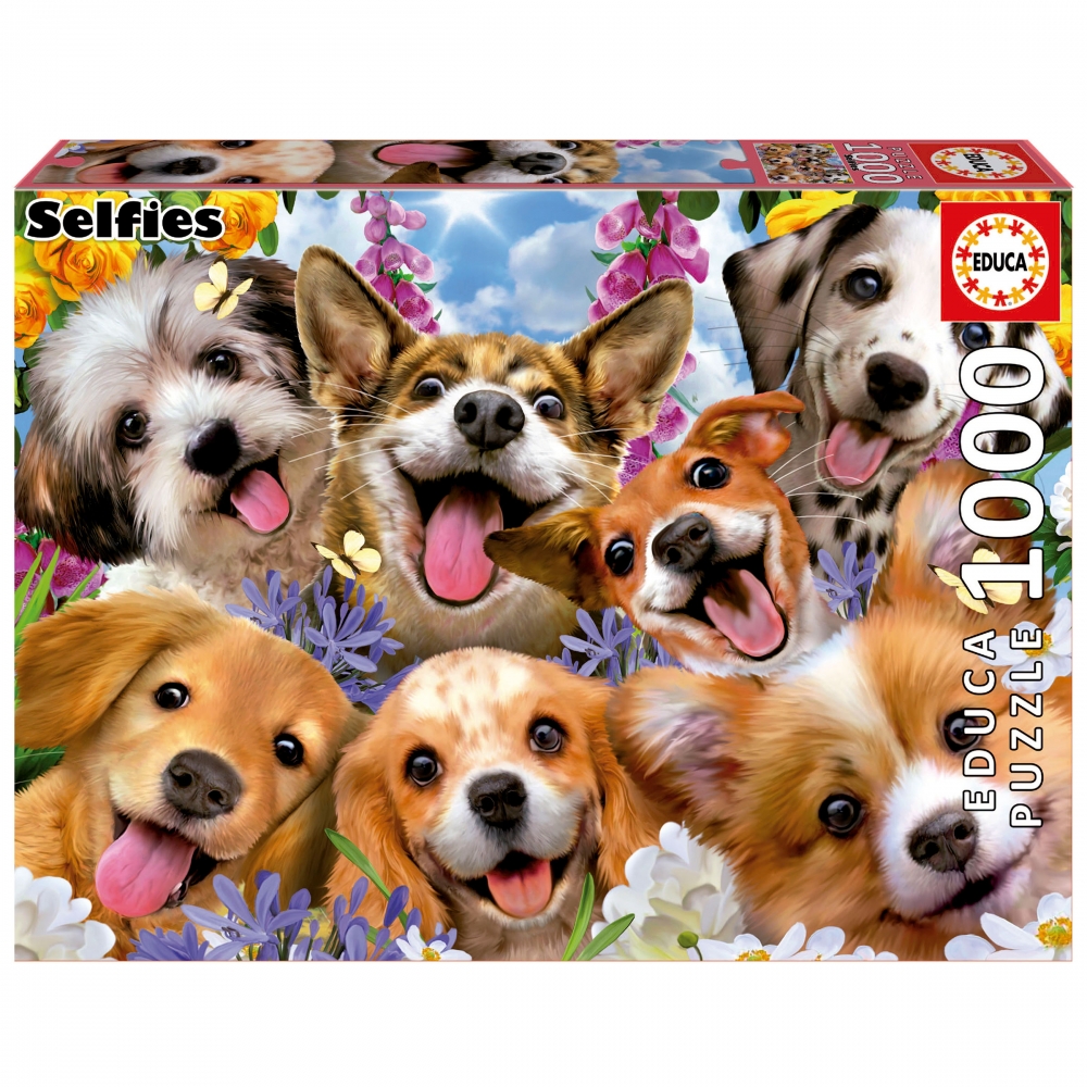 Puzzle, Educa, Puppies Selfie, Howard Robinson, 1000 piese
