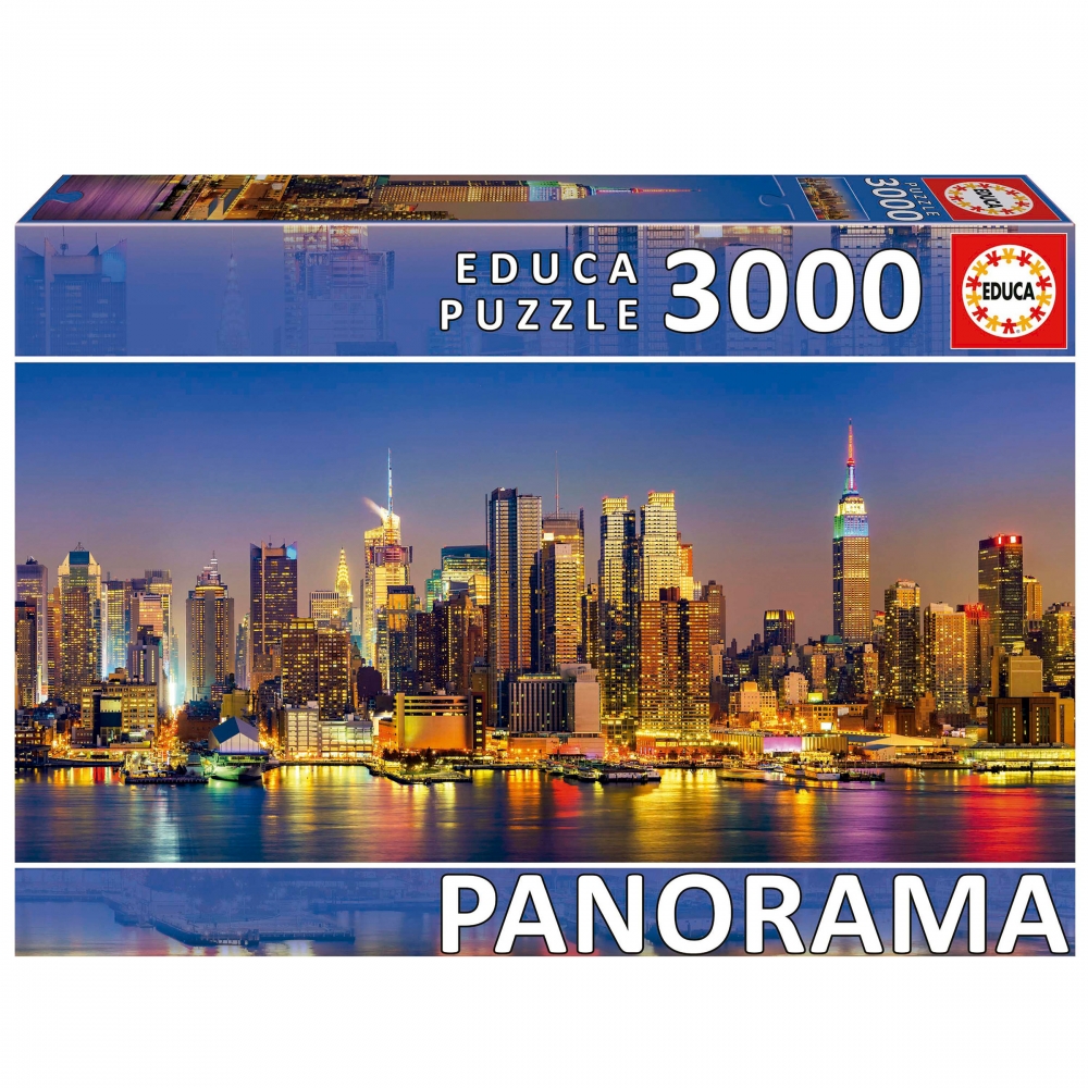 Puzzle, Educa, New York Skyline Panorama, 3000 piese