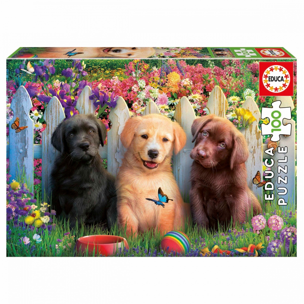 Puzzle pentru copii Educa din 100 de piese - Catei care pozeaza