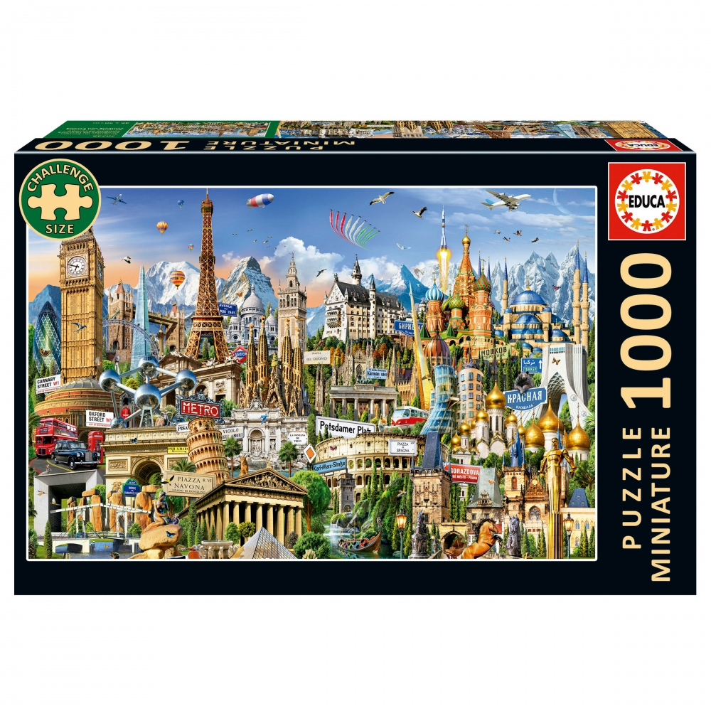 Puzzle, Educa, Simboluri ale Europei, 1000 de piese, Miniatura