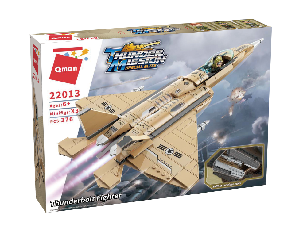 Constructor, Qman, Thunderbolt Fighter, 376 de piese