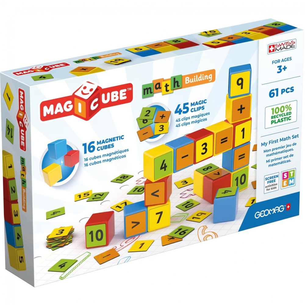 Cuburi magnetice Geomag Magicube cuburi magnetice cu numere 257, 61 piese