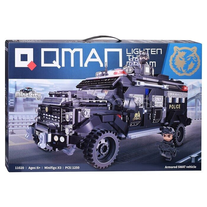 Set constructie, Qman, MineCity, Camion blindat SWAT, 1250 piese