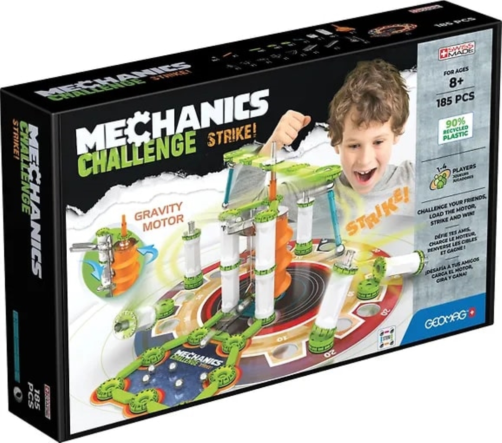 Set de constructie Magnetic, Geomag Mechanics Challenge Strike, 185 de Piese