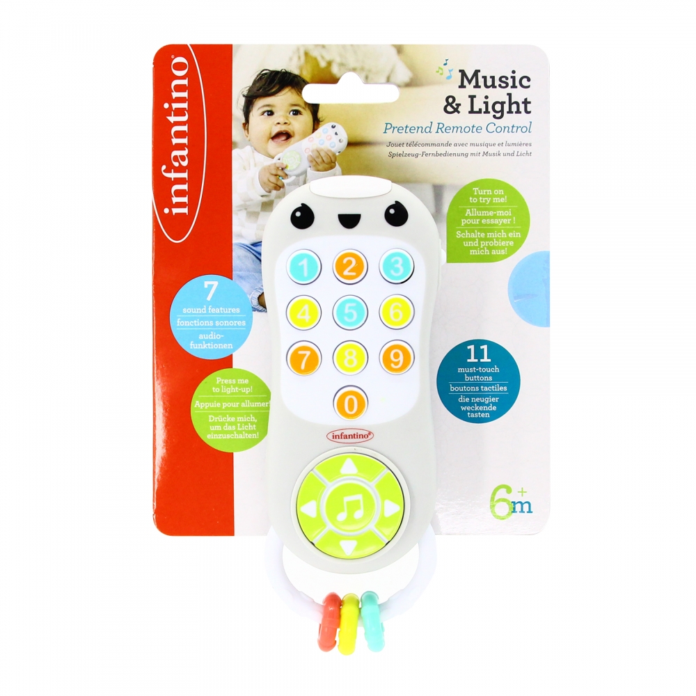 Jucarie interactiva, Infantino, Telecomanda, Plastic, Multicolor
