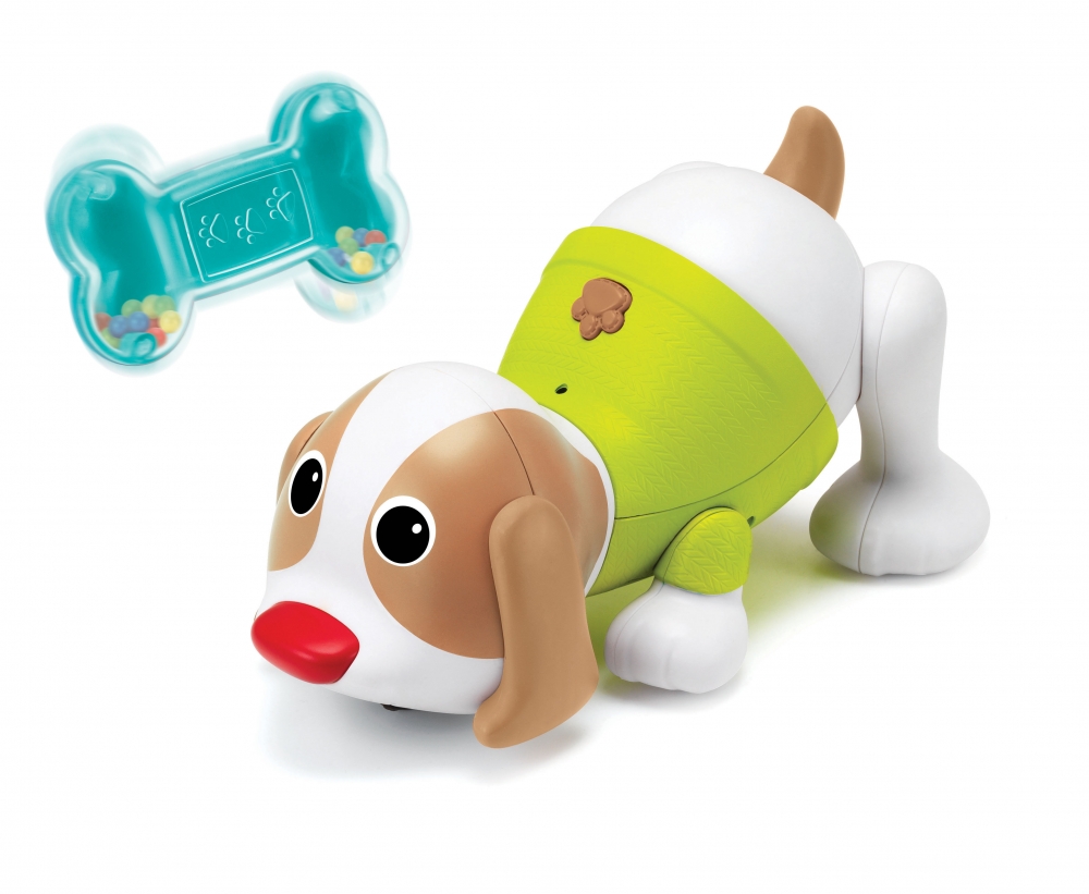 Jucărie interactivă, Infantino, câine cu os, 6-9 luni