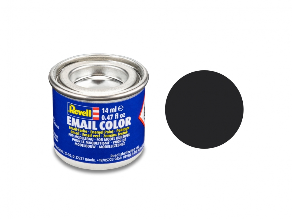 Vopsea emailată, Revell, Email Color, Negru mat, 14 ml