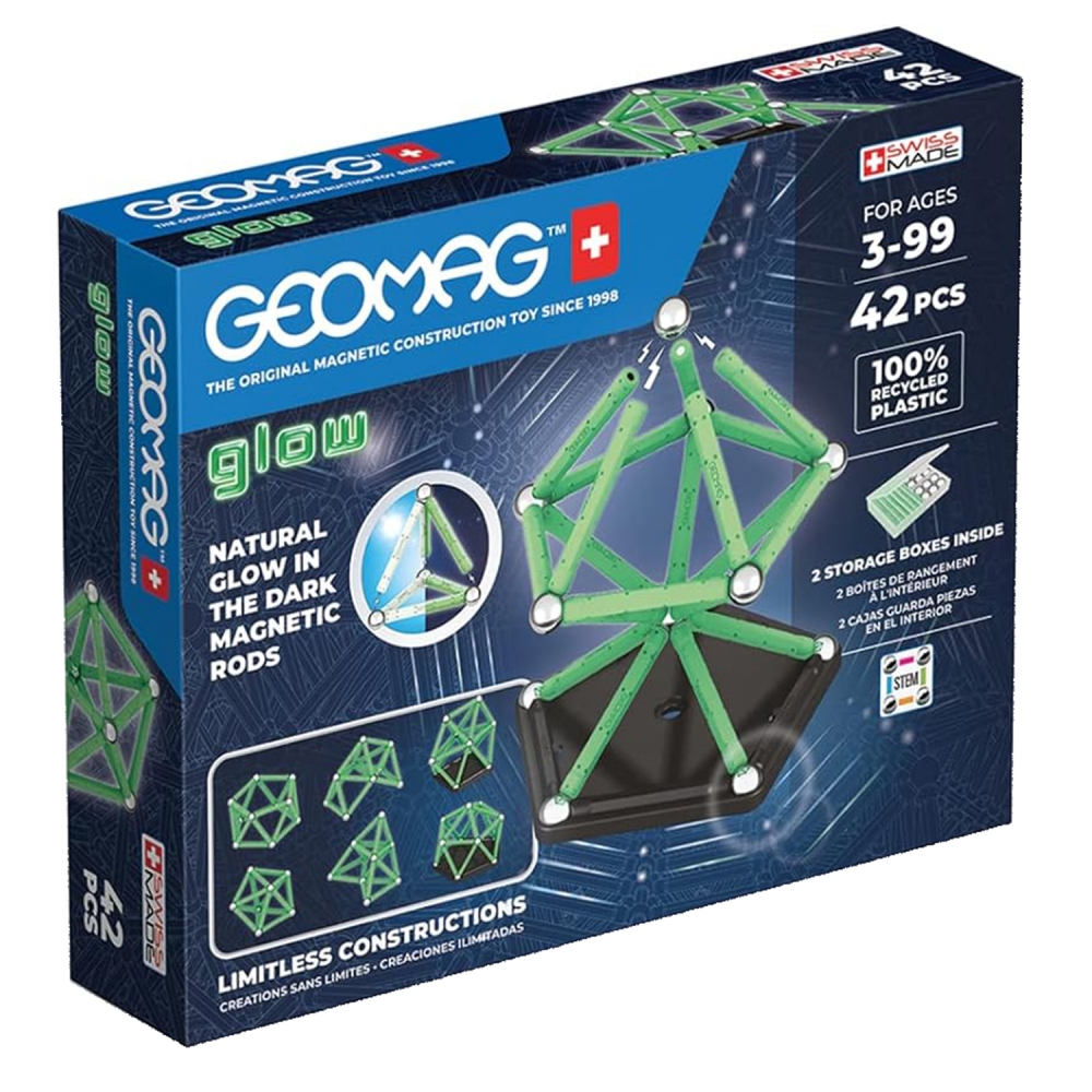 Constructor magnetic, Geomag, Glow 329, 42 piese