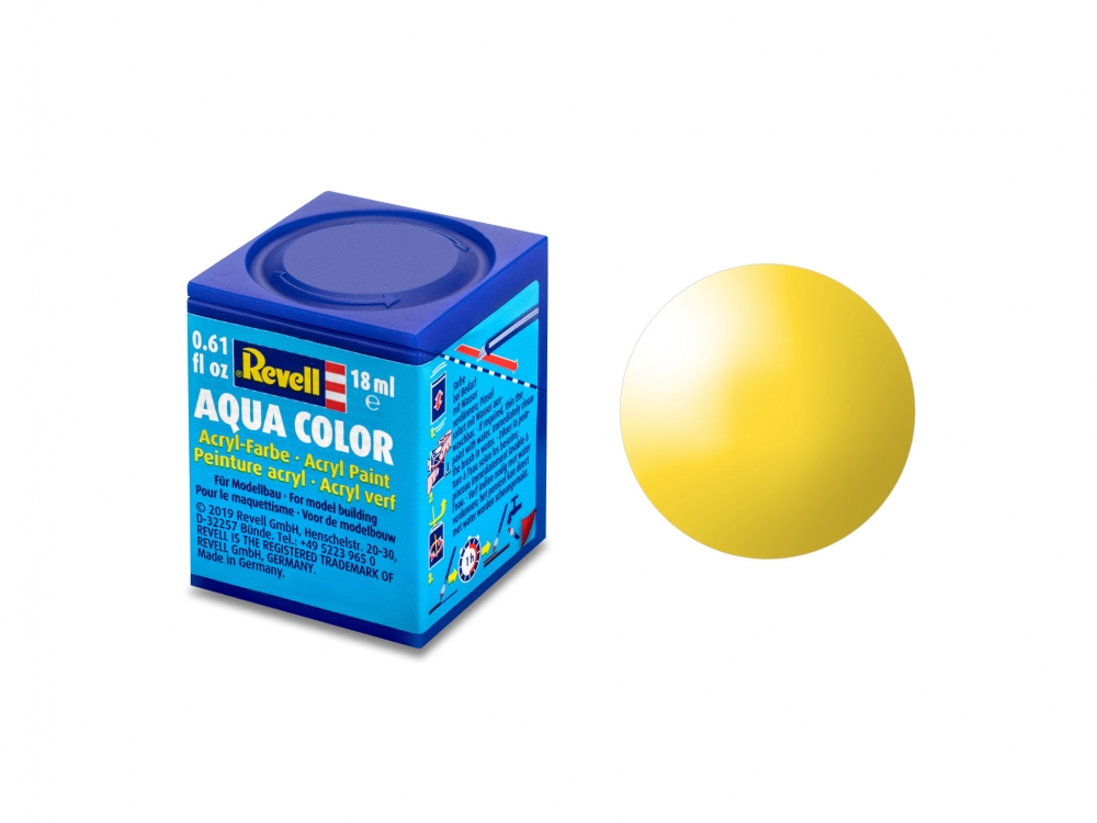 Vopsea acrilică, Revell, Aqua Color, Galben lucios, 18 ml