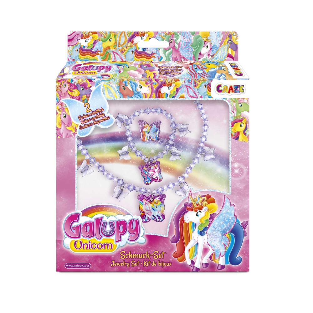 Set de bijuterii pentru copii, Craze, Galupy Unicorn, 3 piese
