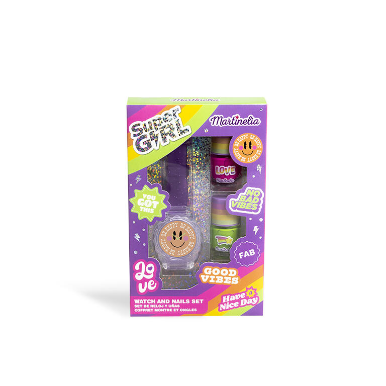 Set de infrumusetare Martinelia - Super Girl, Ceas si 2 lacuri de unghii