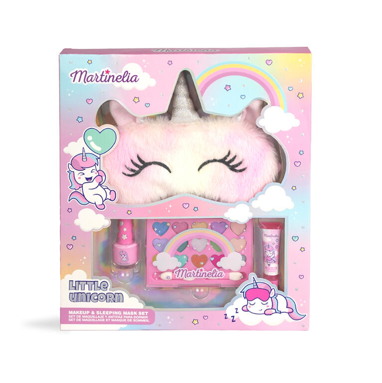 Set cosmetic cu mască de dormit, Martinelia, Unicorn, 4 piese