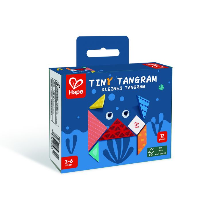 Jucărie din lemn, Hape, Tangram mic, 12 piese
