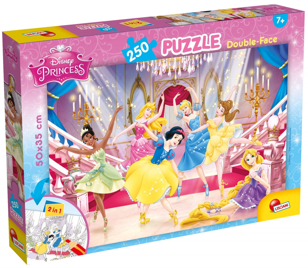 Puzzle de colorat, Printese la bal, 250 piese